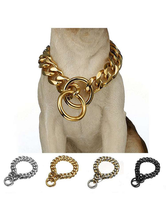 Stainless Steel Dog Cuban Collar