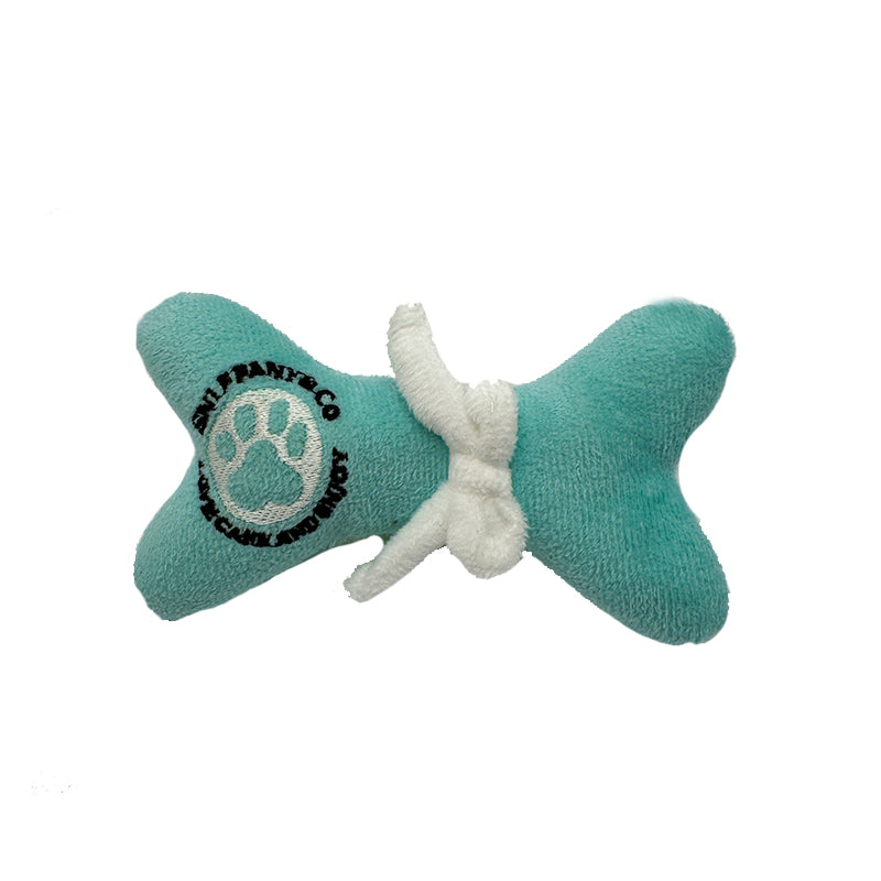 Unique Squeaky Plush Dog Toys with Green Bone Design