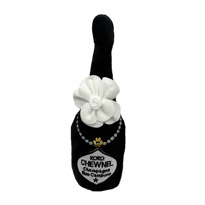 Classic Squeaky Dog Toy with Wine Bottle Design