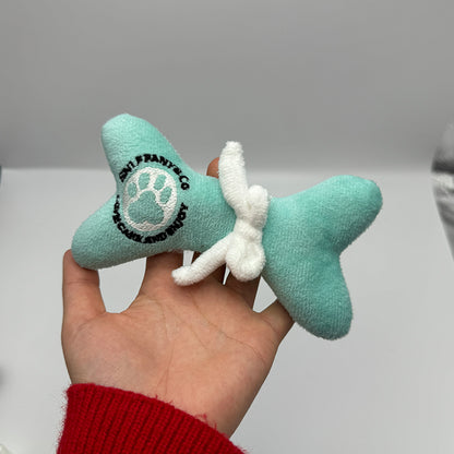 Unique Squeaky Plush Dog Toys with Green Bone Design