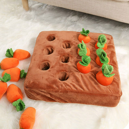 Carrot Food Hidden Dog Toys Soft Detachable and Washable Dog Interactive Toys