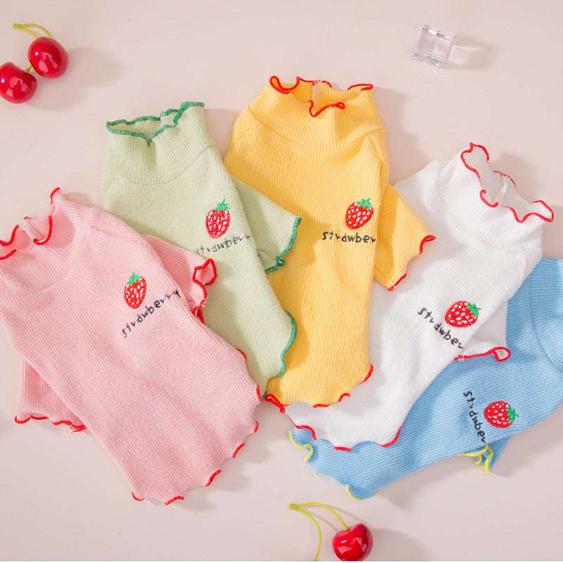 Strawberry Print Cute Pet Jumpsuit pajamas