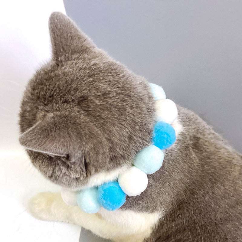 Pet Plush Ball Collar