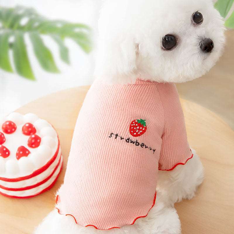 Strawberry Print Cute Pet Jumpsuit pajamas