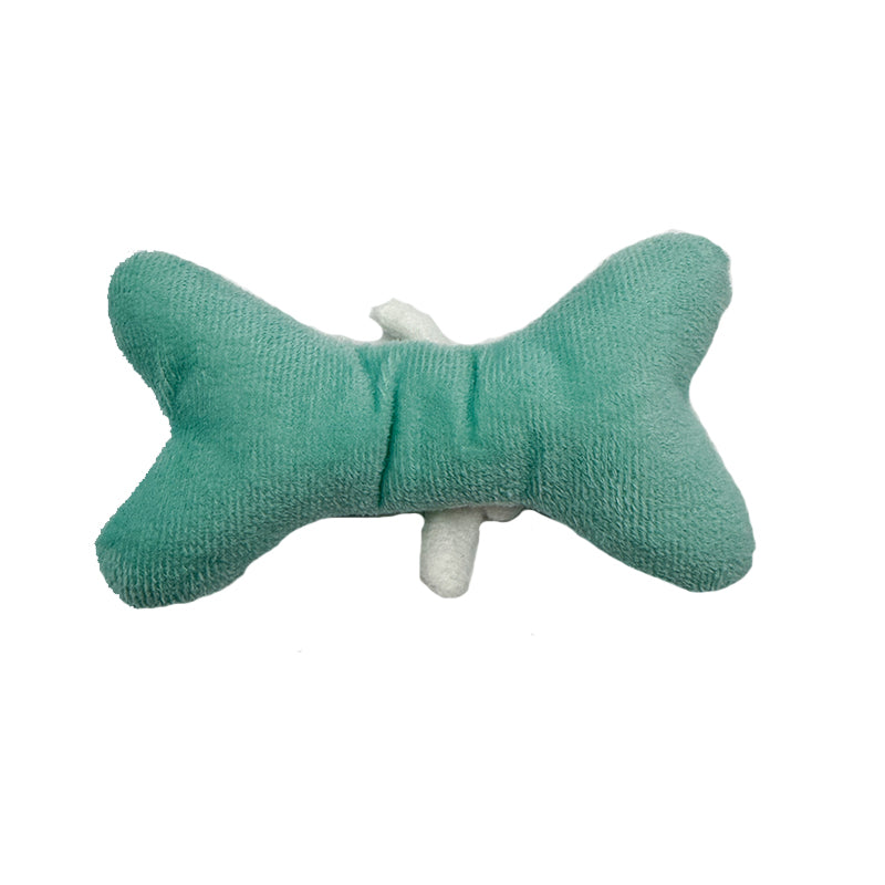 Unique Squeaky Plush Dog Toys with Green Bone Design