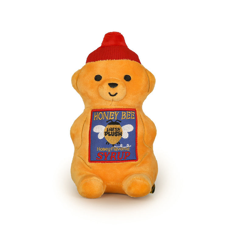 Kingdompet Bear Honey Jar Dog Squeaky Plush Toys