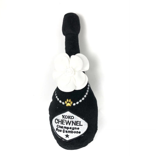 Classic Squeaky Dog Toy with Wine Bottle Design