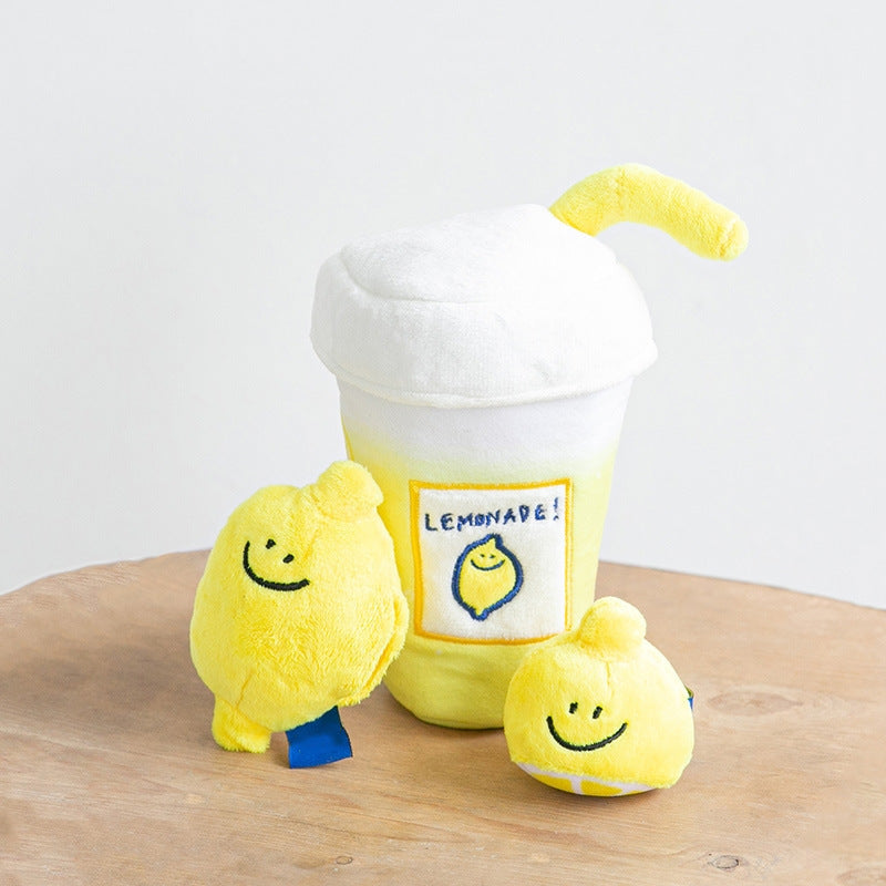 Kingdompet Lemon Tea Cup Set Dog Squeaky Interactive Toys