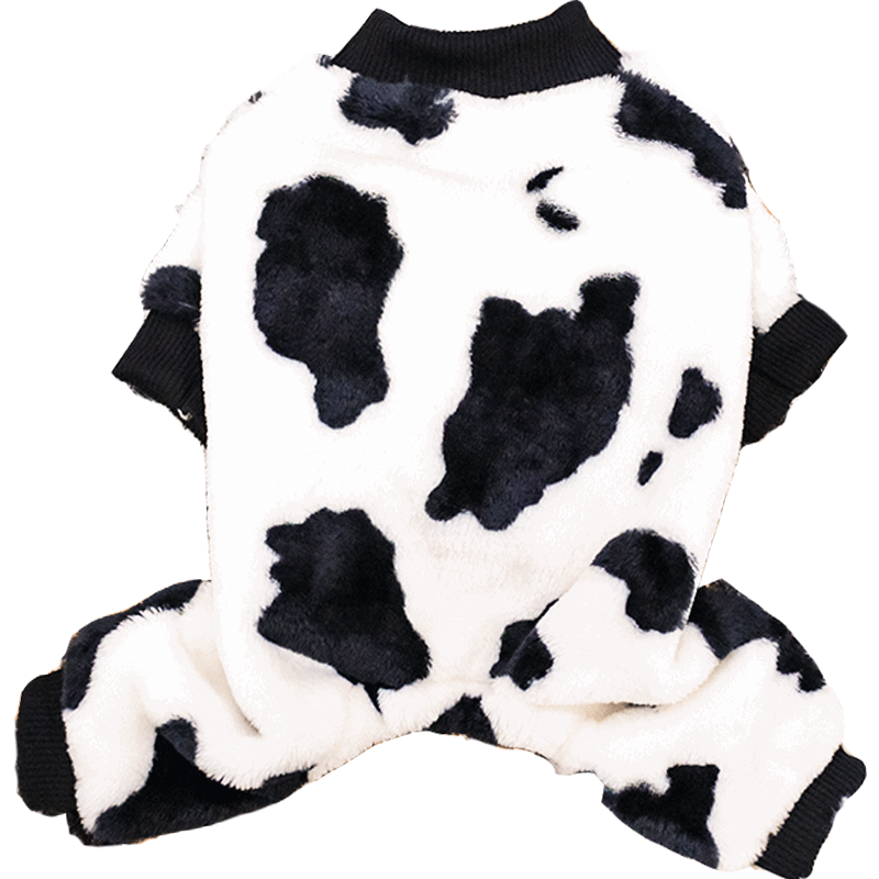 Cow Print Fleece Puppy Dog Pajamas