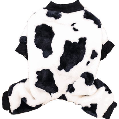 Cow Print Fleece Puppy Dog Pajamas