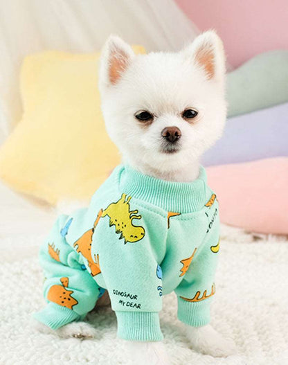 Cute Printed Dog Pajamas