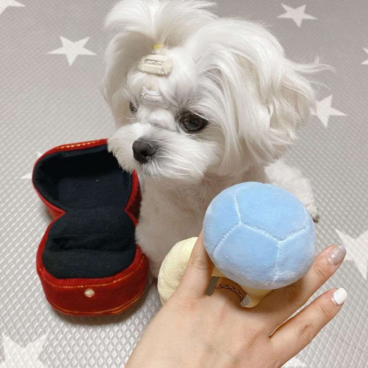 Diamond Ring Set Interactive Squeaky Plush Dog Toys, Unique Hide and Seek Dog Toys