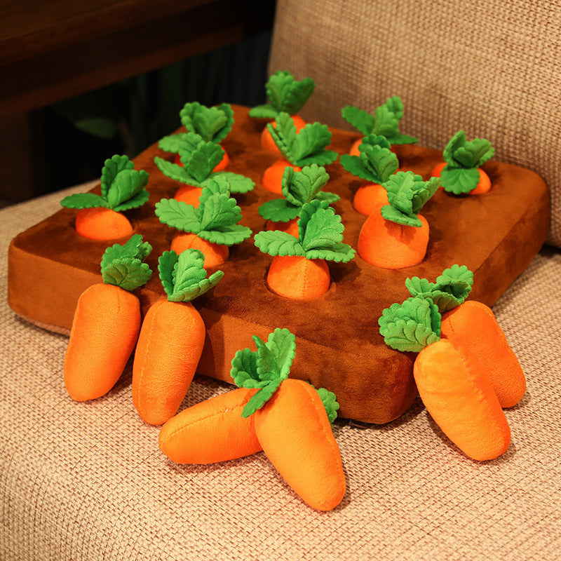 Carrot Food Hidden Dog Toys Soft Detachable and Washable Dog Interactive Toys