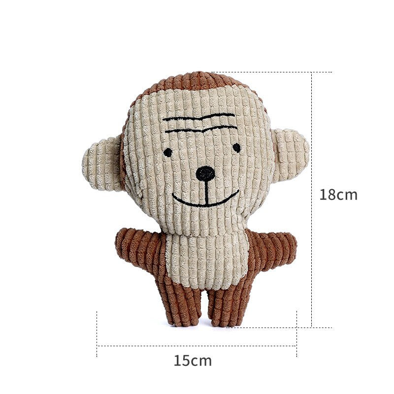 Kingdompet Dog Squeaky Plush Toys Animal Series Chewy Toys