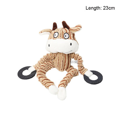 Kingdompet Dog Squeaky Plush Toys Animal Series Chewy Toys