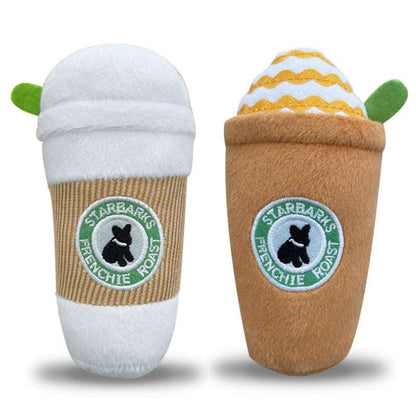 Kingdompet Coffee Cup Squeaky Plush Dog Toys