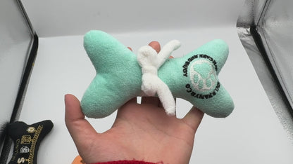 Unique Squeaky Plush Dog Toys with Green Bone Design