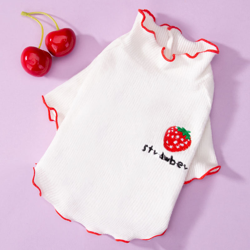 Strawberry Print Cute Pet Jumpsuit pajamas