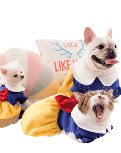 Snow White Dog Fleece Dresses