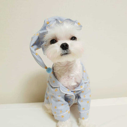 Star Print Cute Pet Pajamas Set