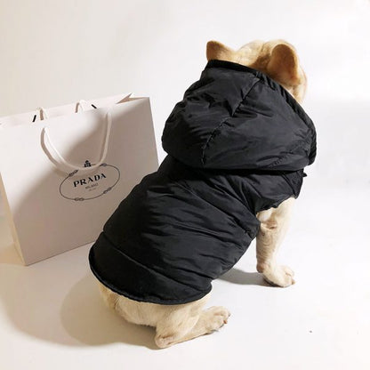 XS-4XL Designer Pet Cotton Padded Vest With Hood